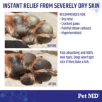 Pet MD Dog Paw Balm - 3-in-1 Paw, Elbow, & Nose Balm for Dogs - 2oz