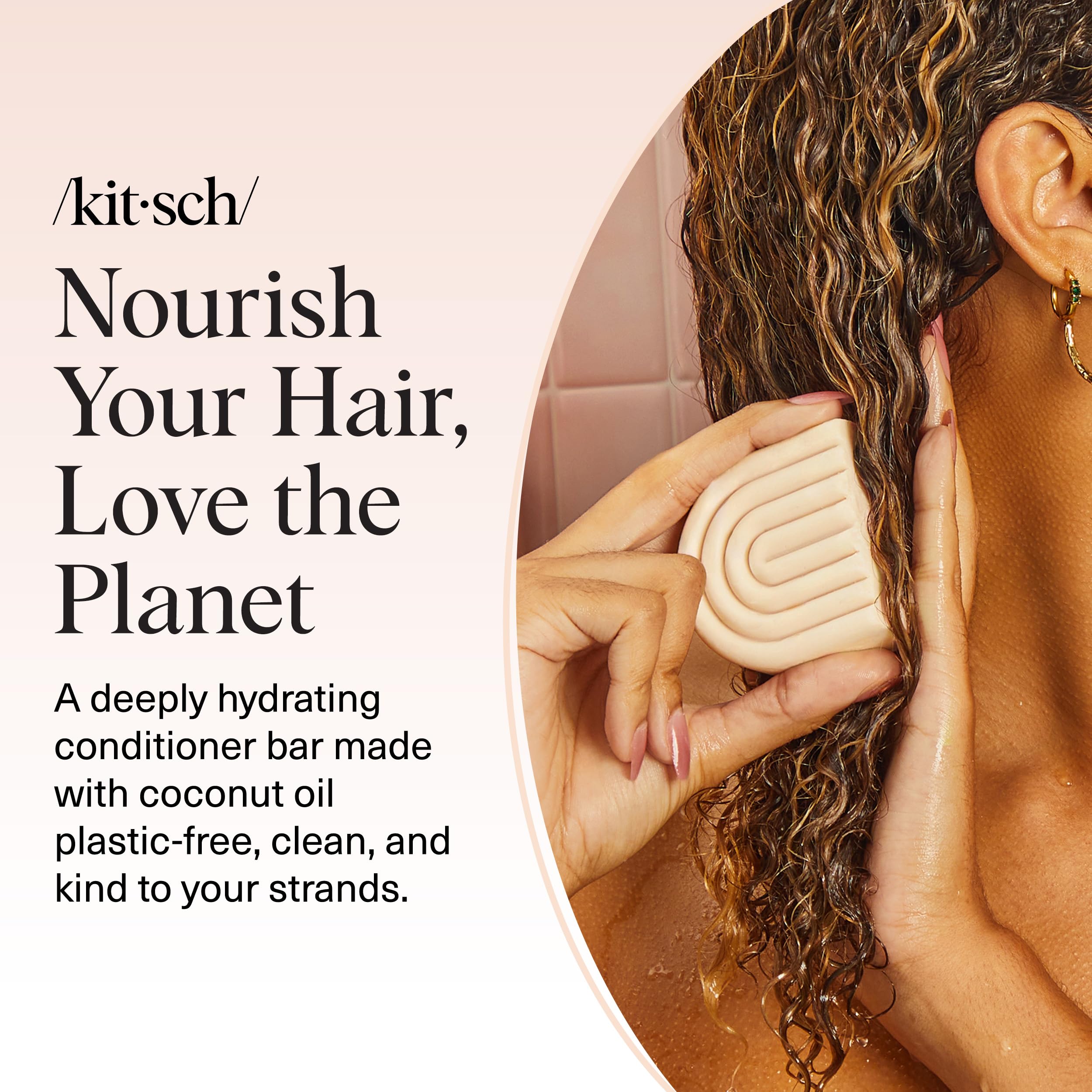 Buy now Kitsch Coconut Oil Conditioner Bar - Hair Conditioner For Women and Men - Deep Moisturizing, Nourishes, Hydrate & Soften Damaged Dry Hair - Silicone, Paraben & Sulfate Free - 2.7 oz at indiglob india