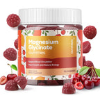 DREAVIO 600mg Magnesium Glycinate Gummies, Sugar Free, 90 Count | Provides 100mg Elemental Magnesium from Magnesium Glycinate & Citrate, with Zinc & Ashwagandha, Cherry Flavor Vegan Gummies