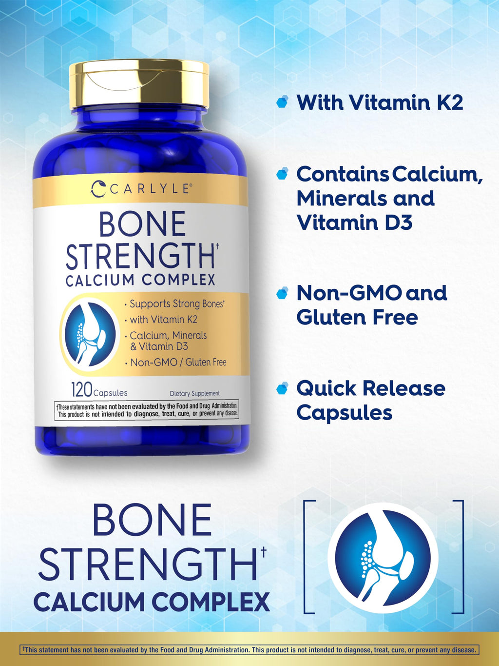 Carlyle Bone Strength Calcium Complex Supplement
