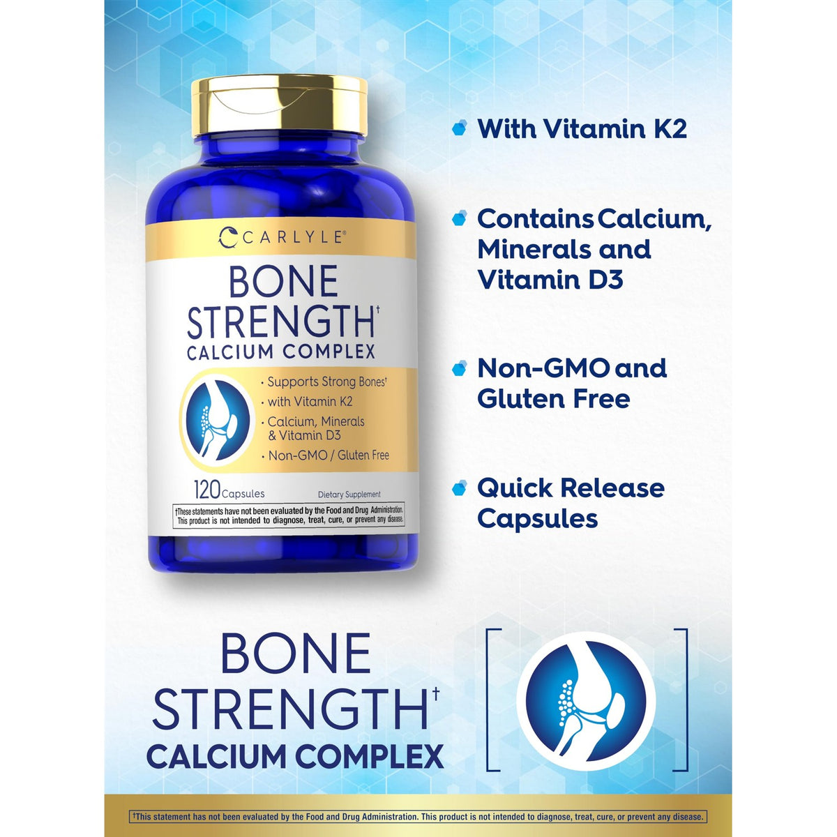 Carlyle Bone Strength Calcium Complex Supplement