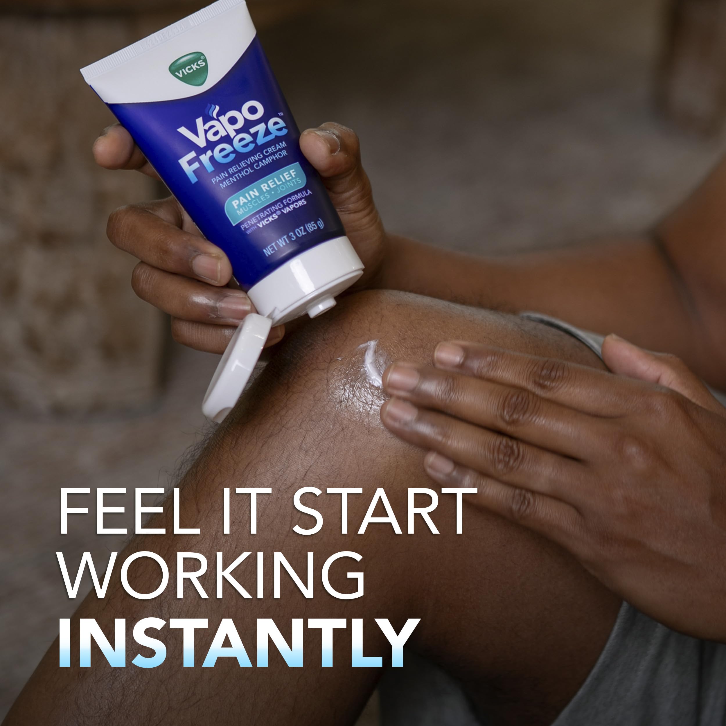 Buy now Vicks VapoFreeze Topical Pain Cream 3.0oz, Maximum Strength Menthol+ for Muscle Pain Relief, Joint Pain Relief, Knee Pain Relief, Back Pain Relief, Cream for Pain Relief, Topical Pain Relief at indiglob india