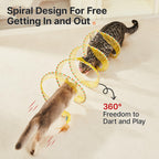 Potaroma Spiral Tunnel Cat Toy, Self Play Collapsible Spring Kitten Tunnel