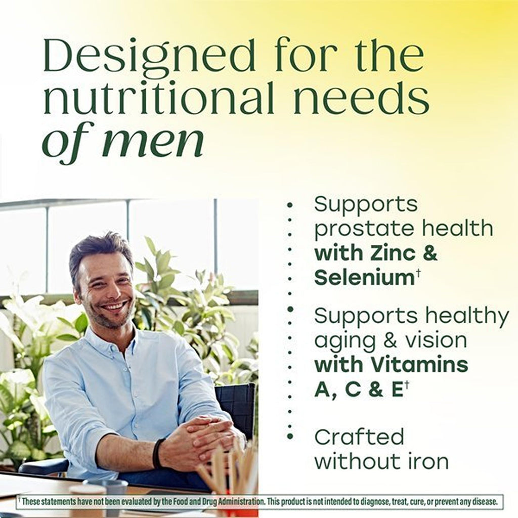 MegaFood One Daily Multivitamin for Men 40+ with 21 Nutrients, 90 Tablets | Immune Support, Heart, Muscle & Prostate Health, Methylated B12, Methylfolate, Vitamin D3, C & Zinc, Vegetarian, 90 Servings