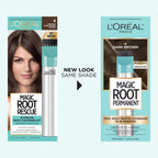 Buy now L'Oreal Paris Magic Root Rescue 10 Minute Root Hair Coloring Kit, Permanent Hair Color with Quick Precision Applicator, 100 percent Gray Coverage, 4 Dark Brown, 2 count at indiglob india
