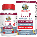 MARYRUTH'S Melatonin Free Sleep Gummies, L Theanine, Sugar Free, 60 Count | L Theanine, Lemon Balm Leaf, Chamomile, Vitamin B6, 60 Count