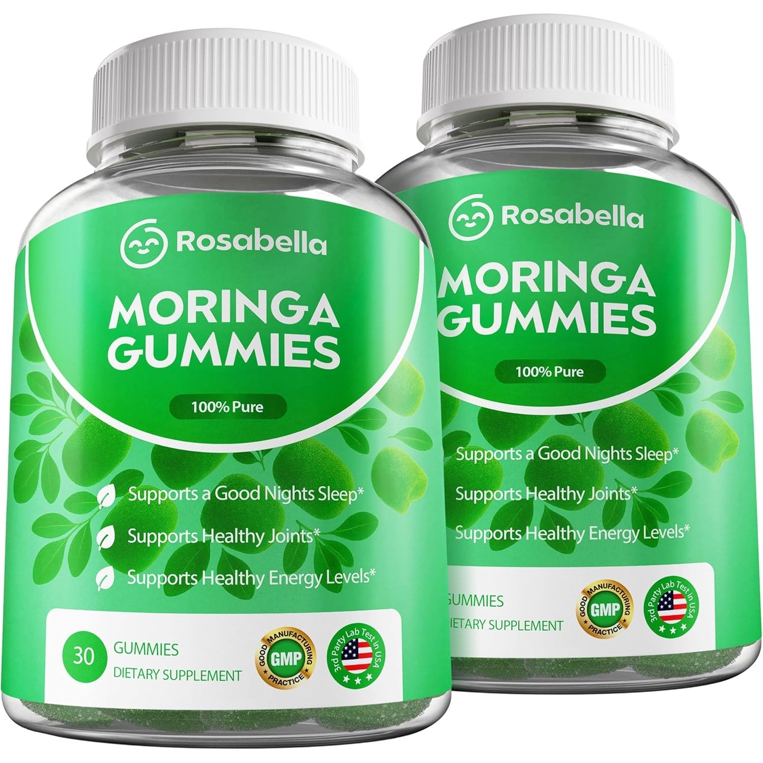 Buy now Rosabella Moringa Gummies â€“ Moringa Leaf Extract 1000mg Equivalent Per Serving â€“ Natural Energy & Balance â€“ Non-GMO, Gluten-Free Superfood Gummies for Women & Men â€“ 30 Count 60 Count (Pack of 2) at indiglob india