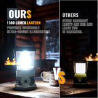 innofox LED Camping Lantern, 1500 LM Lanterns for Power Outages with 4 D Batteries Included, Battery Powered Lantern Flashlight with 4 Light Modes, Weatherproof Tent Light for Storms and Hurricanes