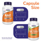 NOW Foods NAC with Selenium + Silymarin Milk Thistle Supplement Bundle | N-Acetyl Cysteine with Selenium 600 mg 100 Caps + Silymarin Milk Thistle Extract with Artichoke and Dandelion 300 mg 100 Caps