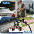 Garden Hose Nozzle, High Pressure Hose Spray Nozzle 8 Way Spray Pattern One-Touch Sprayer for Watering Plants, Lawn, Patio, Car Wash, Cleaning，Showering Pet