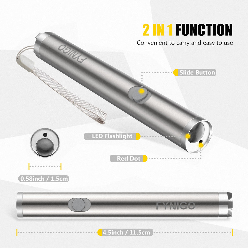 FYNIGO 2 Pcs Laser Pointer | 2 Modes & AA Battery Classic Type