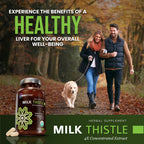 OmniBiotics Organic Milk Thistle Supplement 1500mg – 4X Concentrated Extract with Silymarin – High Potency Liver Detox & Support – 120 Vegan Capsules