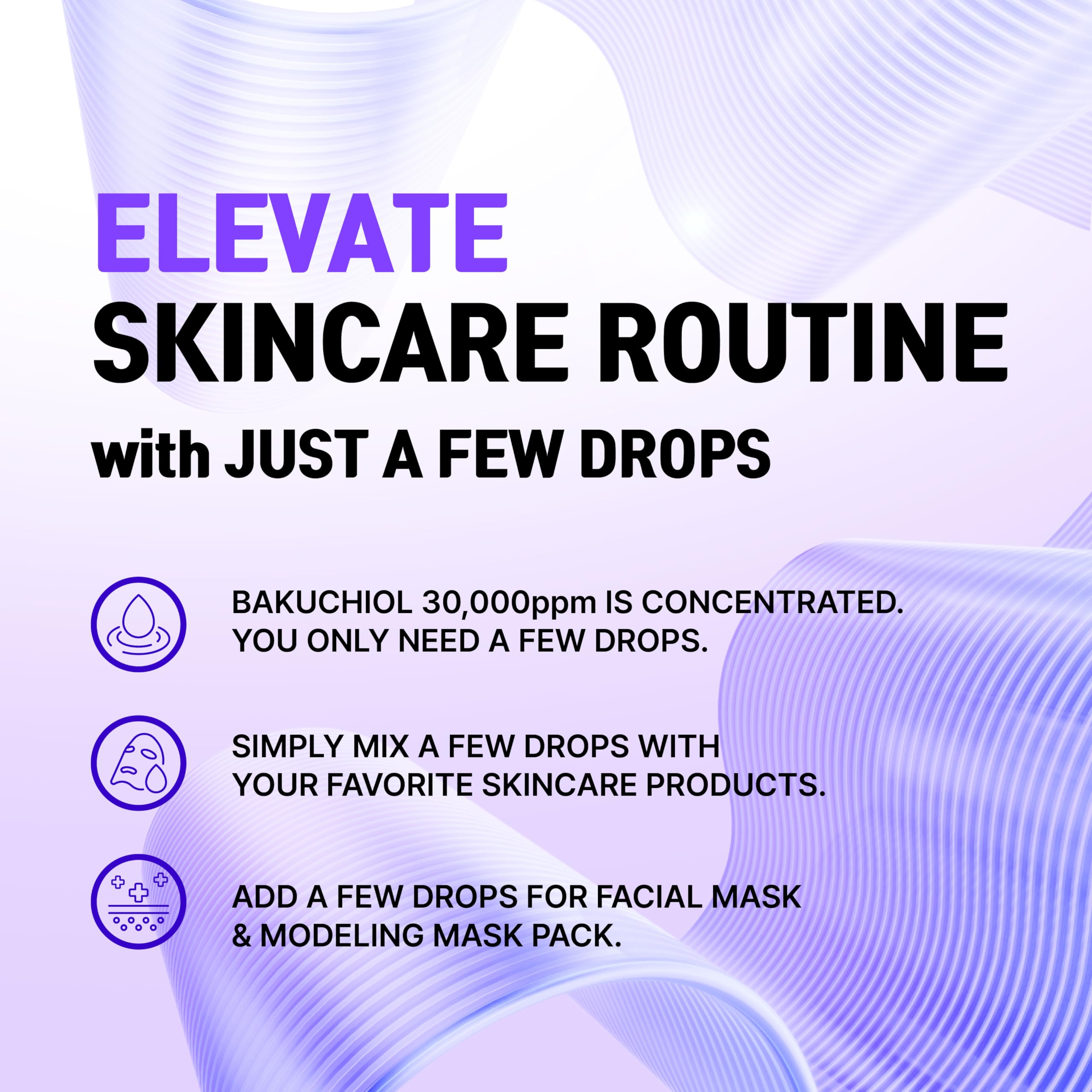 Korean Bakuchiol Concentrate DIY Mix-in Serum 30,000 ppm - High Potency Retinol Alternative | Wrinkle Reduction Skin Firming & Smoothing - Anti-Aging Sensitive Skin Vegan & Cruelty-Free Non-GMO 1 oz