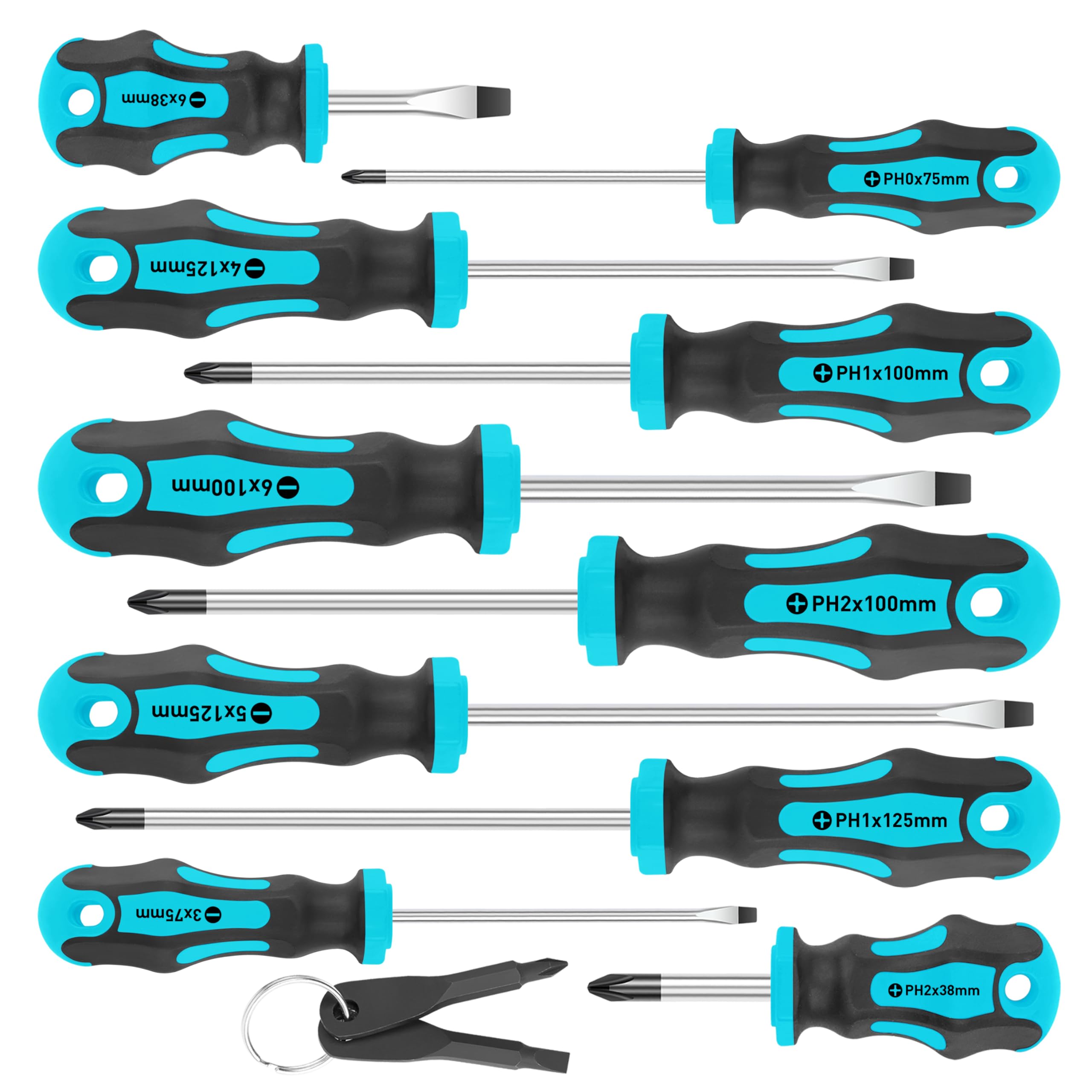 Buy now Amartisan 10-Piece Magnetic Screwdrivers Set, 5 Phillips and 5 Slotted Tips Professional Cushion Grip Screwdriver Set 10-Piece Screwdrivers Set (Blue) at indiglob india
