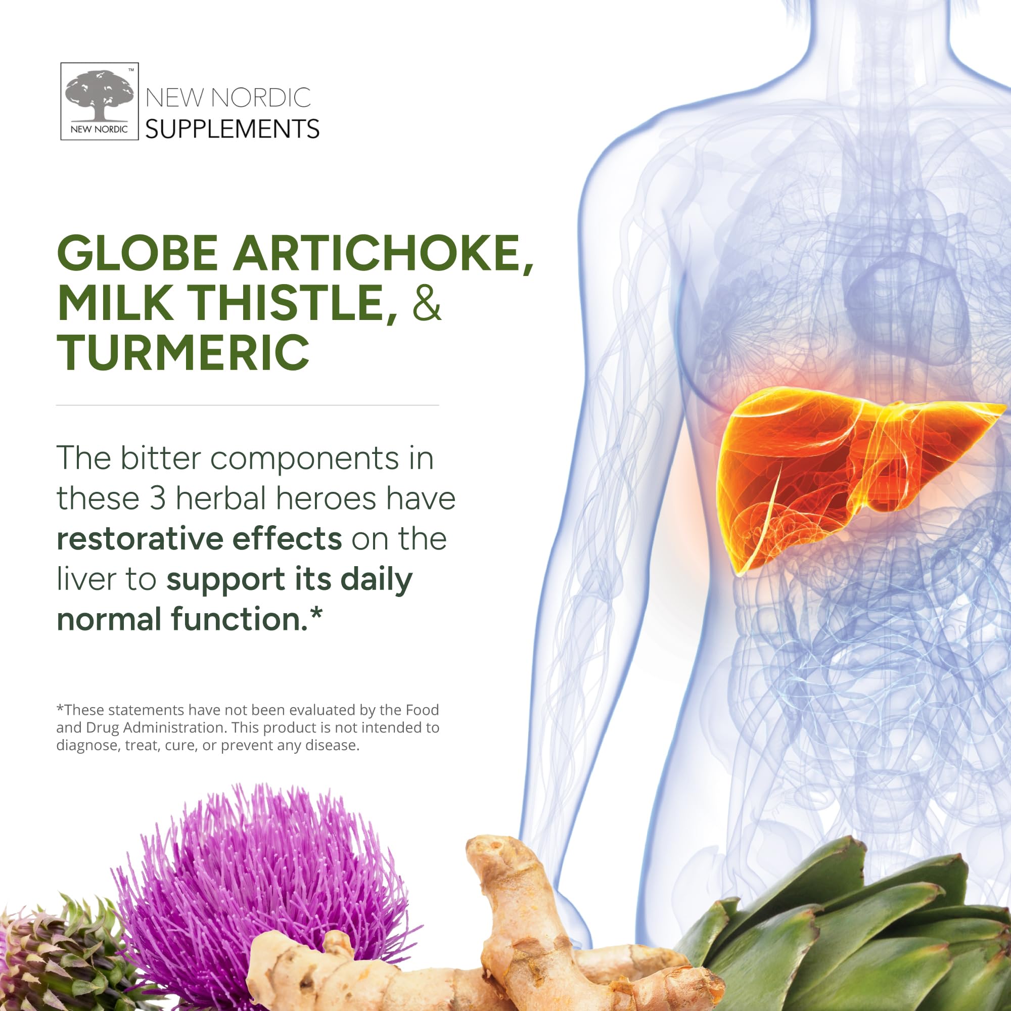NEW Nordic Active Liver Support Gummies Supplement 180-Day Supply (3 Pack) | Sugar-free botanical gummies made with milk thistle extract and globe artichoke for daily routine integration