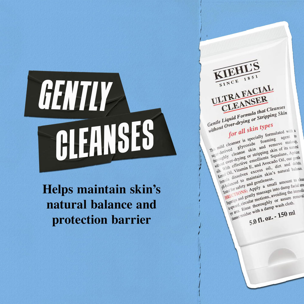 Buy now Kiehl's Ultra Facial Cleanser, Lightweight Foamy Facial Cleanser, Enriched Formula that Replenishes Skin Barrier, Gently Exfoliates and Moisturizes, Suitable for All Skin Types, Paraben Free at indiglob india