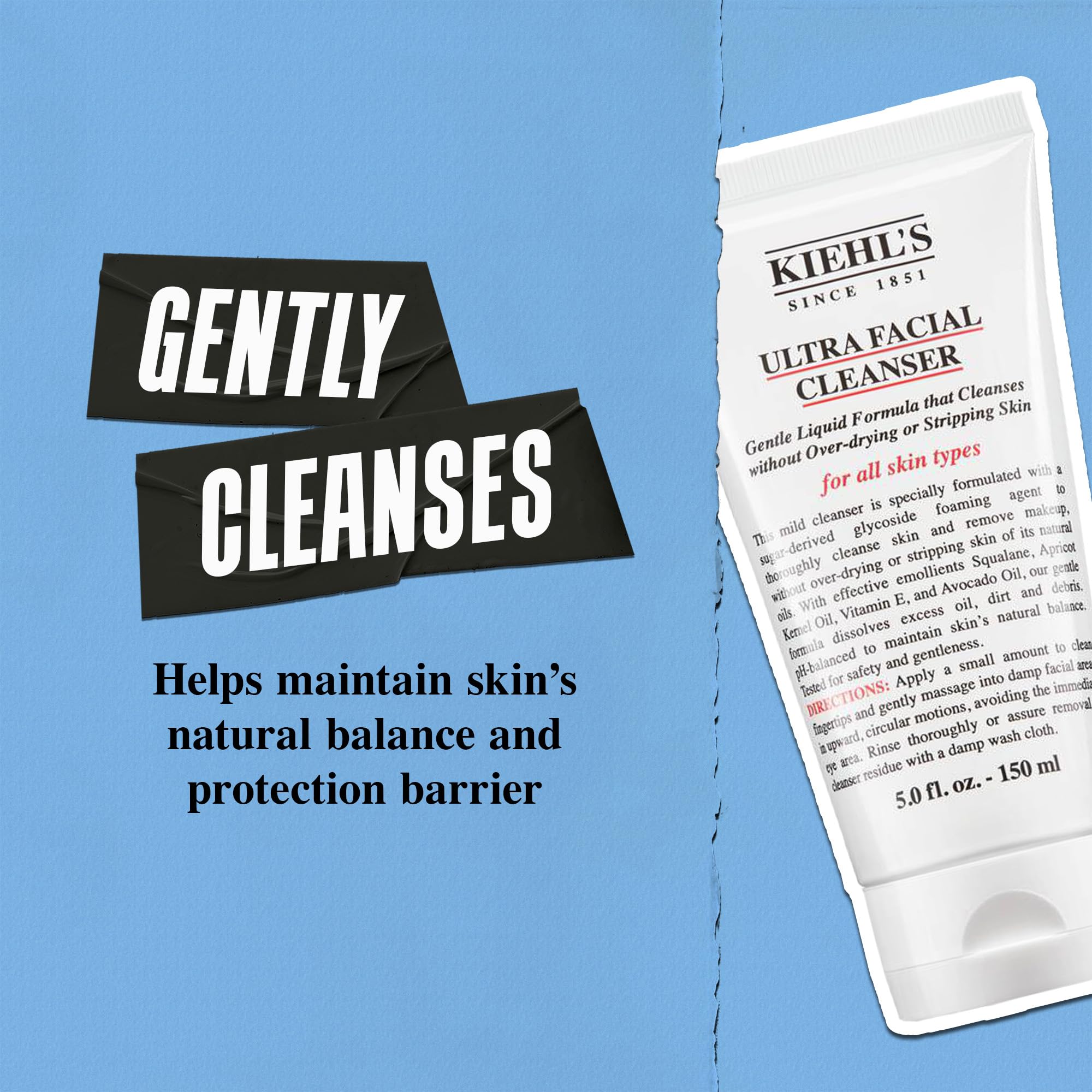 Buy now Kiehl's Ultra Facial Cleanser, Lightweight Foamy Facial Cleanser, Enriched Formula that Replenishes Skin Barrier, Gently Exfoliates and Moisturizes, Suitable for All Skin Types, Paraben Free at indiglob india