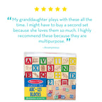 Buy now Melissa & Doug Deluxe Wooden ABC/123 1-Inch Blocks Set with Storage Pouch (50 pcs) at indiglob india