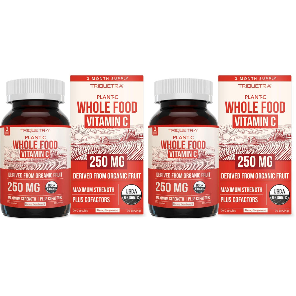 Organic Vitamin C | Whole Food Vitamin C from Fruit Plus Absorption Enhancing Cofactors - Vegan, Enhanced Bioavailability - Immune Support, Antioxidant, Total Health (90 Servings)