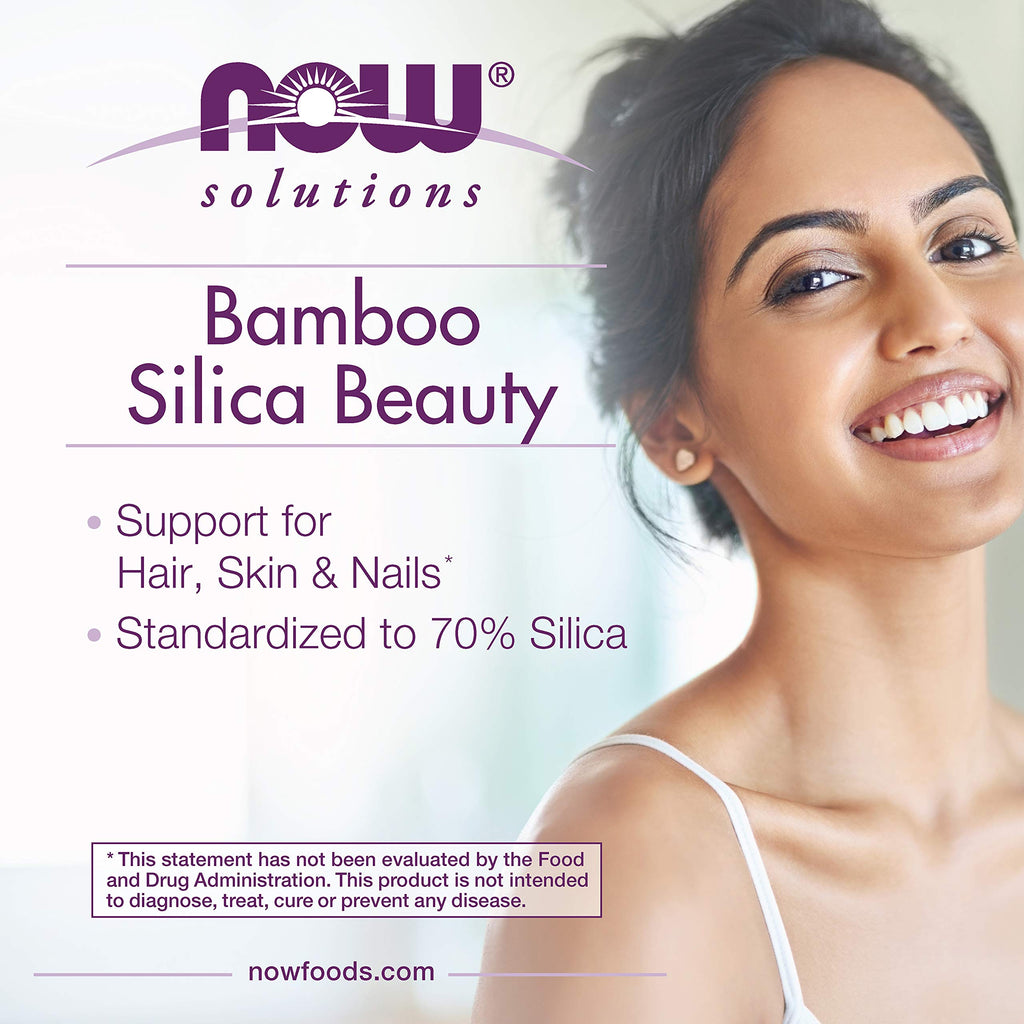Buy now NOW Foods Solutions, Bamboo Silica Beauty, Support for Hair, Skin & Nails, Standardized to 70% Silica, 90 Veg Capsules at indiglob india