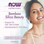 Buy now NOW Foods Solutions, Bamboo Silica Beauty, Support for Hair, Skin & Nails, Standardized to 70% Silica, 90 Veg Capsules at indiglob india