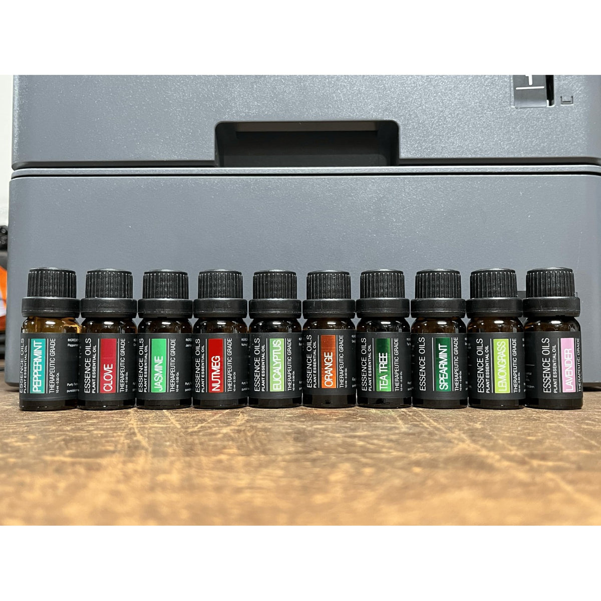Ultimate Aromatherapy Diffuser & Essential Oil Set - Ultrasonic Top 10 Oils Modern with 4 Timer 7 Ambient Light Settings Therapeutic Grade Lavender
