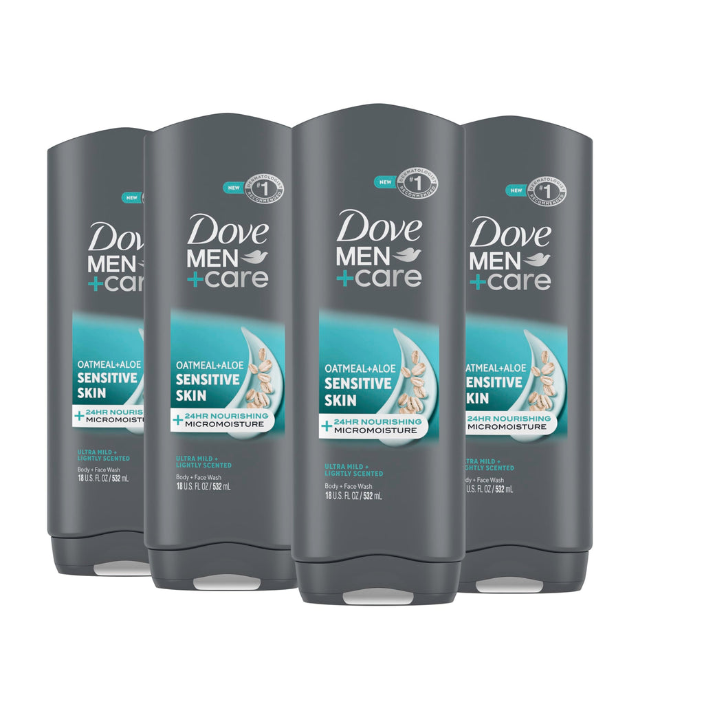 Buy now DOVE MEN + CARE Body and Face Wash Clean Comfort 4 Count for Healthier and Stronger Skin Effectively Washes Away Bacteria While Nourishing Your Skin, 18 oz at indiglob india