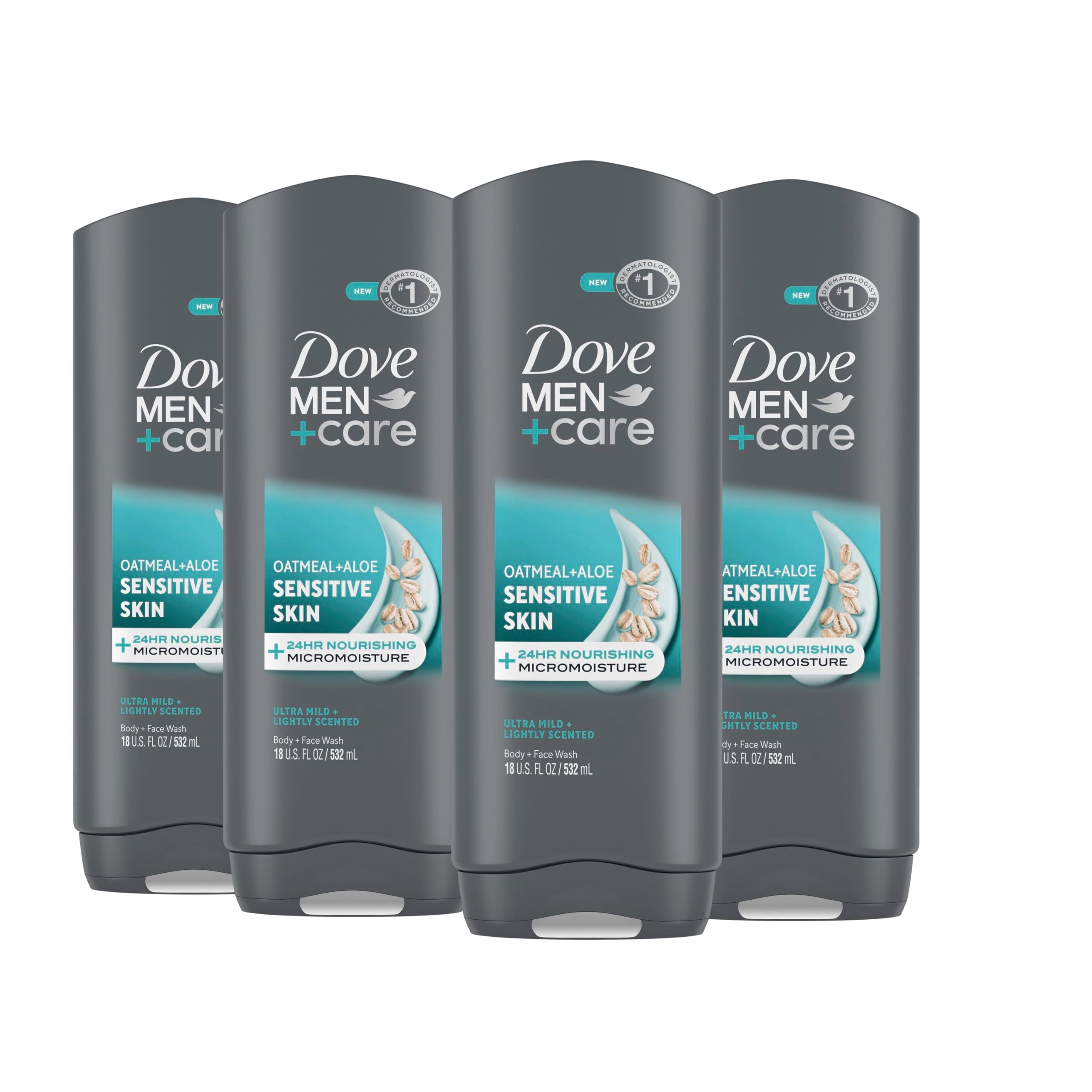 Buy now DOVE MEN + CARE Body and Face Wash Clean Comfort 4 Count for Healthier and Stronger Skin Effectively Washes Away Bacteria While Nourishing Your Skin, 18 oz at indiglob india