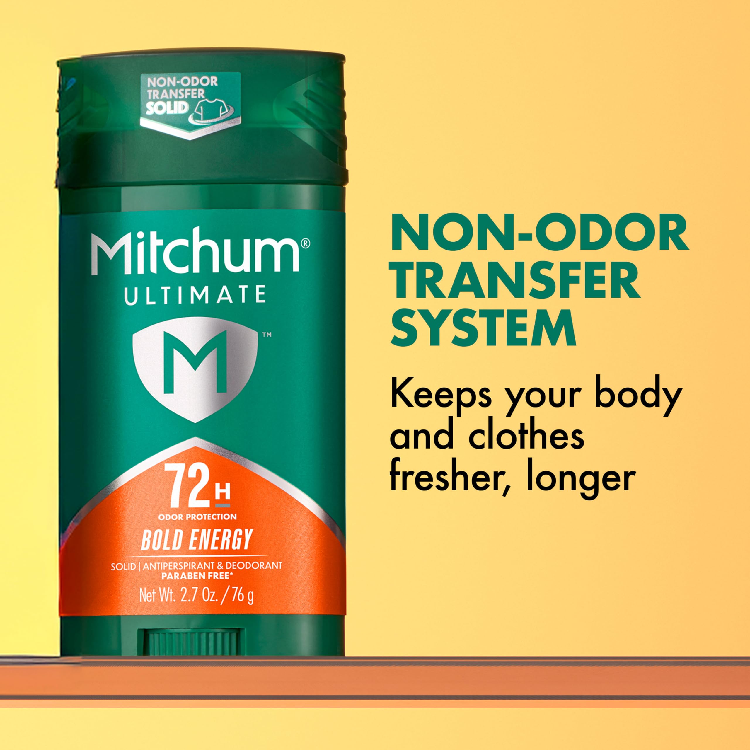 Mitchum 72H Odor Protection Antiperspirant Deodorant, Bold Energy, 2 pack | Antiperspirant deodorant for men with up to 72hr odor protection. Invisible solid. Bold Energy scent.