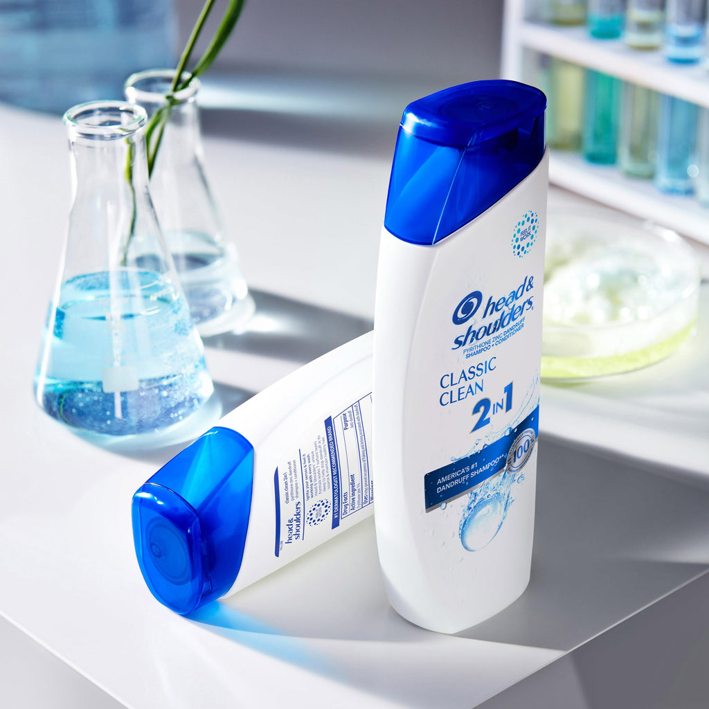 Head & Shoulders Classic Clean 2-in-1 Anti-Dandruff Shampoo and Conditioner, Travel Size, 72-Hour Protection, 8.45 fl oz