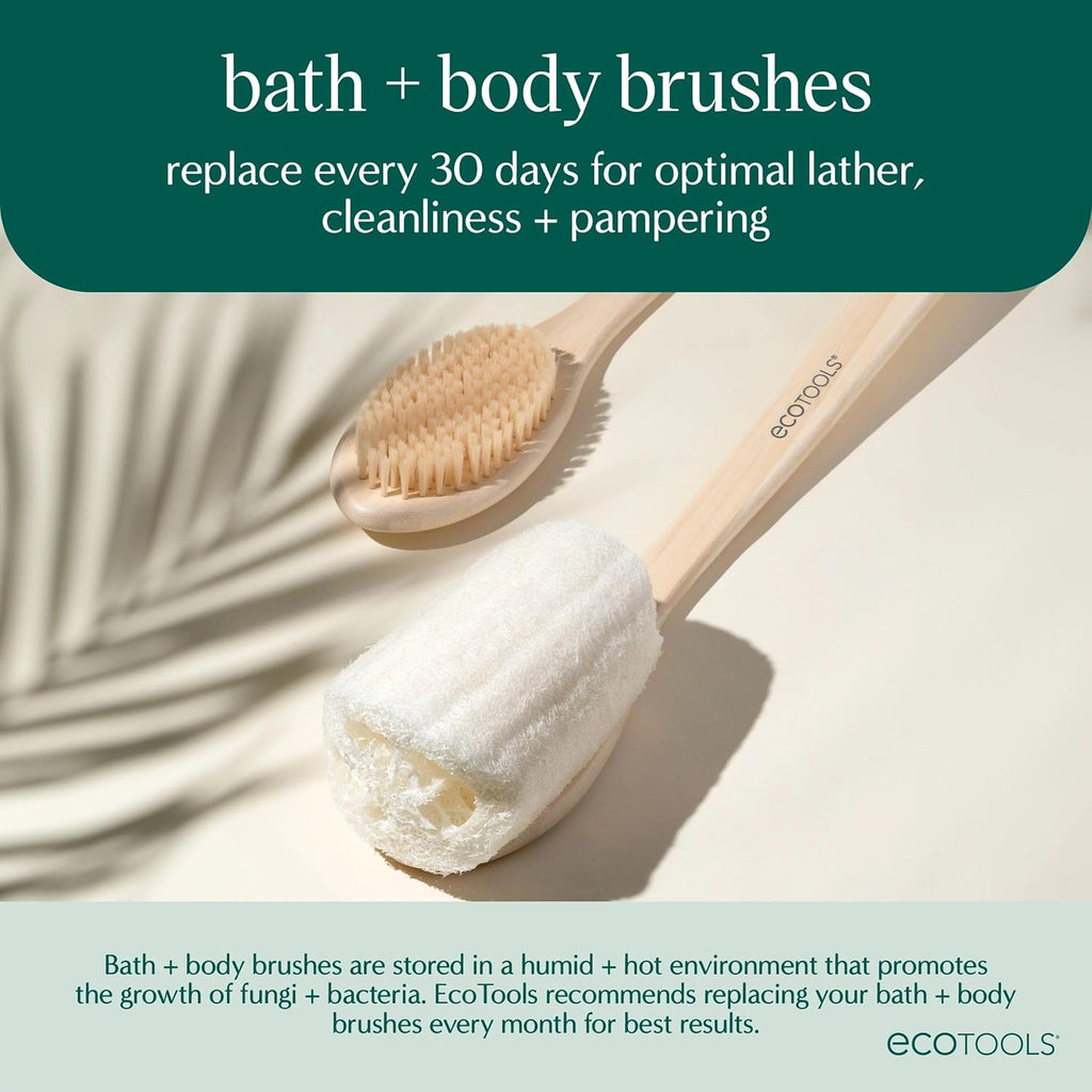 Buy now EcoTools Dry Body Brush, Cruelty-Free Bristles Exfoliate & Smooth Skin, Dry Brushing Removes Flaky Skin, May Help Improve Circulation & Tone, Eco-Friendly Skincare Tool, Vegan & Cruelty-Free, 1 Count at indiglob india