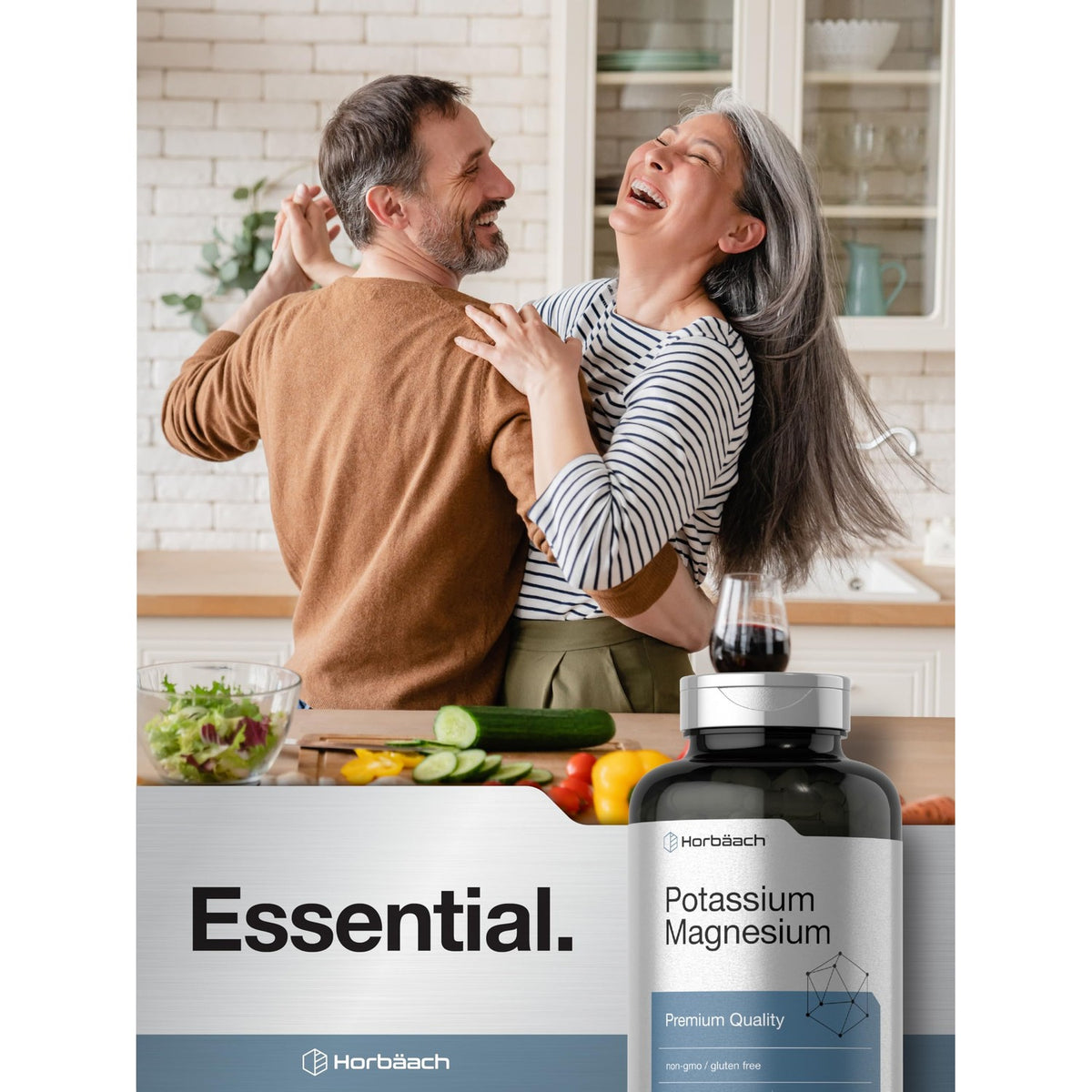 Horbäach Potassium Magnesium Supplement | 240 Capsules | Premium Quality
