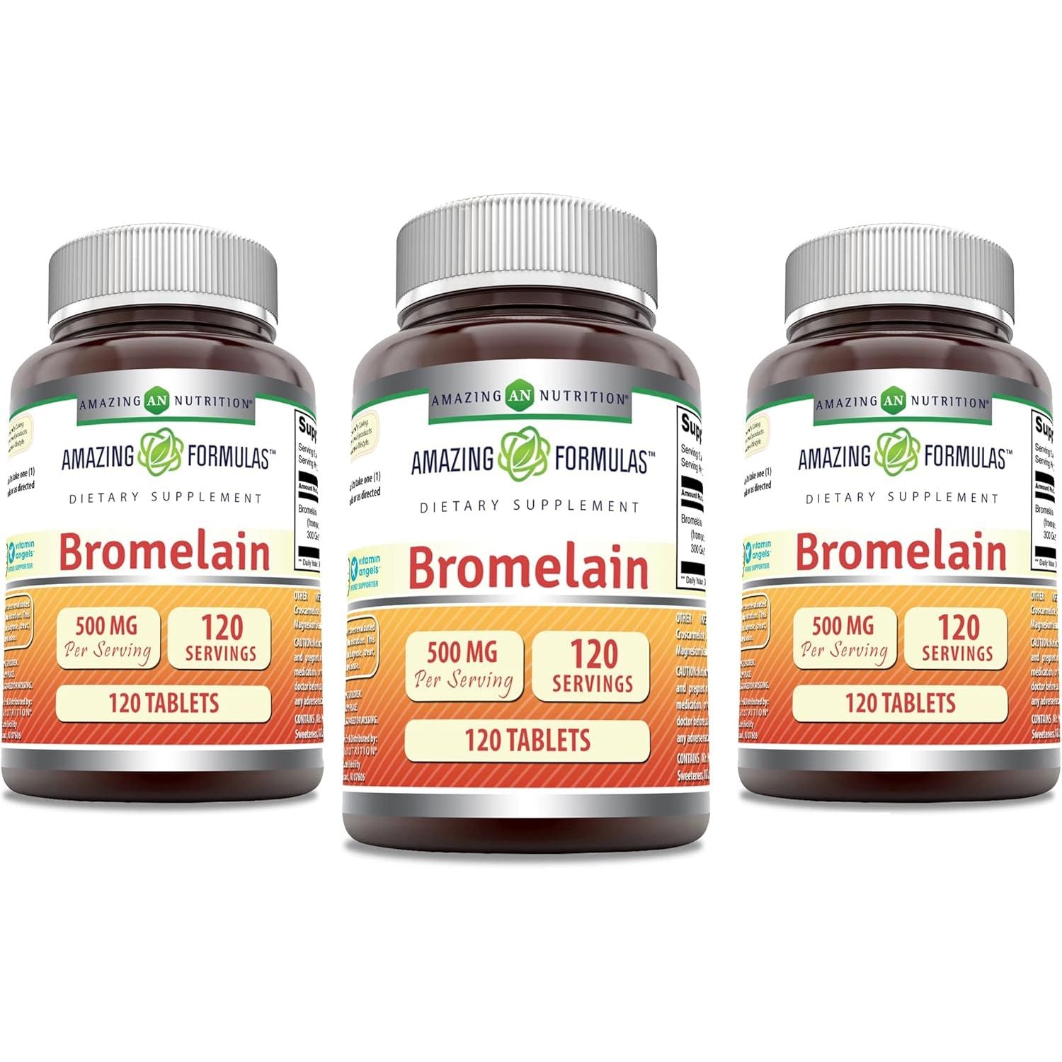 Buy now Amazing Formulas Bromelain 500 Mg (300 GDU) | Tablets Supplement | Non-GMO | Gluten-Free | Made in USA (1 Pack | 120 Count) 120 Count | 3 Pack at indiglob india