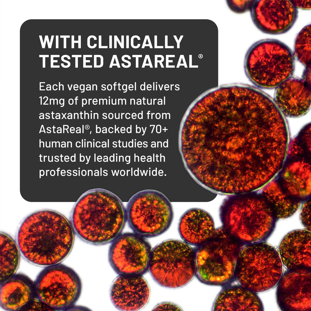 NatureWise Triple Strength Astaxanthin 12mg with AstaReal® - Vegan Antioxidant Supplement with Organic Coconut Oil - NSF Certified Gluten Free, 60 Softgels[60 Day Supply]