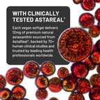 NatureWise Triple Strength Astaxanthin 12mg with AstaReal® - Vegan Antioxidant Supplement with Organic Coconut Oil - NSF Certified Gluten Free, 60 Softgels[60 Day Supply]