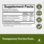 American Standard Supplements Zinc 100mg, Vitamin C 1000mg, and Vitamin D3 5000 IU (125mcg) Per Serving - Gluten Free, Non-GMO, 120 Capsules, 60 Servings