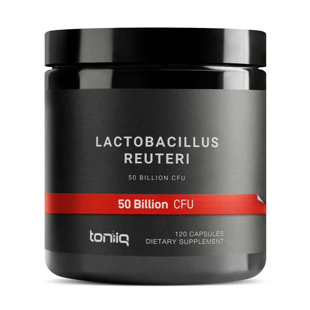 Toniiq 50 Billion CFU Lactobacillus Reuteri Probiotic 50mg per Serving | L Reuteri Probiotics - Highest CFU Count Lactobacillus Reuteri Probiotic - 60 Vegetarian Capsules - 60 Servings