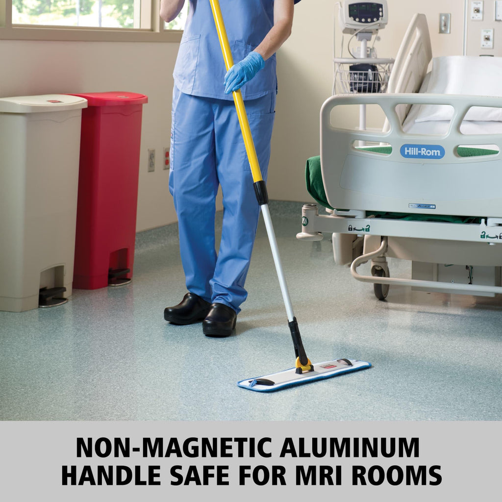 Rubbermaid Commercial Products HYGEN Quick-Connect Adjustable Extension Handle/Pole, Lightweight Cleaning Tool for Floors/Walls/Ceilings/Windows for Janitorial/Residential/Commercial/Business, Yellow