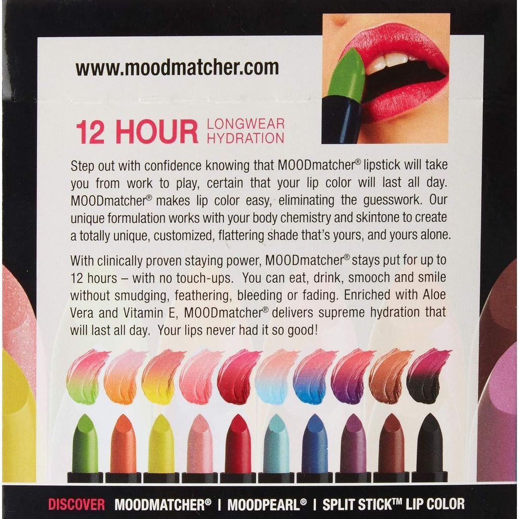 Buy now MOODmatcher Lipstick, 10PC Collection of the Original Color-Change Lipstick - Maskproof, 12 HOUR Long Wear, Enriched with Aloe & Vitamin E for Ultra-Hydration, Waterproof - Made in USA at indiglob india