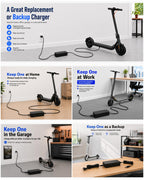 VHBW 42V 2A Charger Compatible with Segway Ninebot Electric Scooter