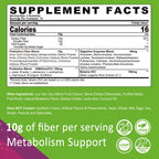 Fiber Gummies for Adults, GLP-1 Friendly 10g Prebiotic Fiber Gummies, 60Cts | Fiber Supplement + Enzymes, Probiotics & Betaine for Digestive & Gut Health and Regulate Bowel Movement, Vegan, Sugar Free