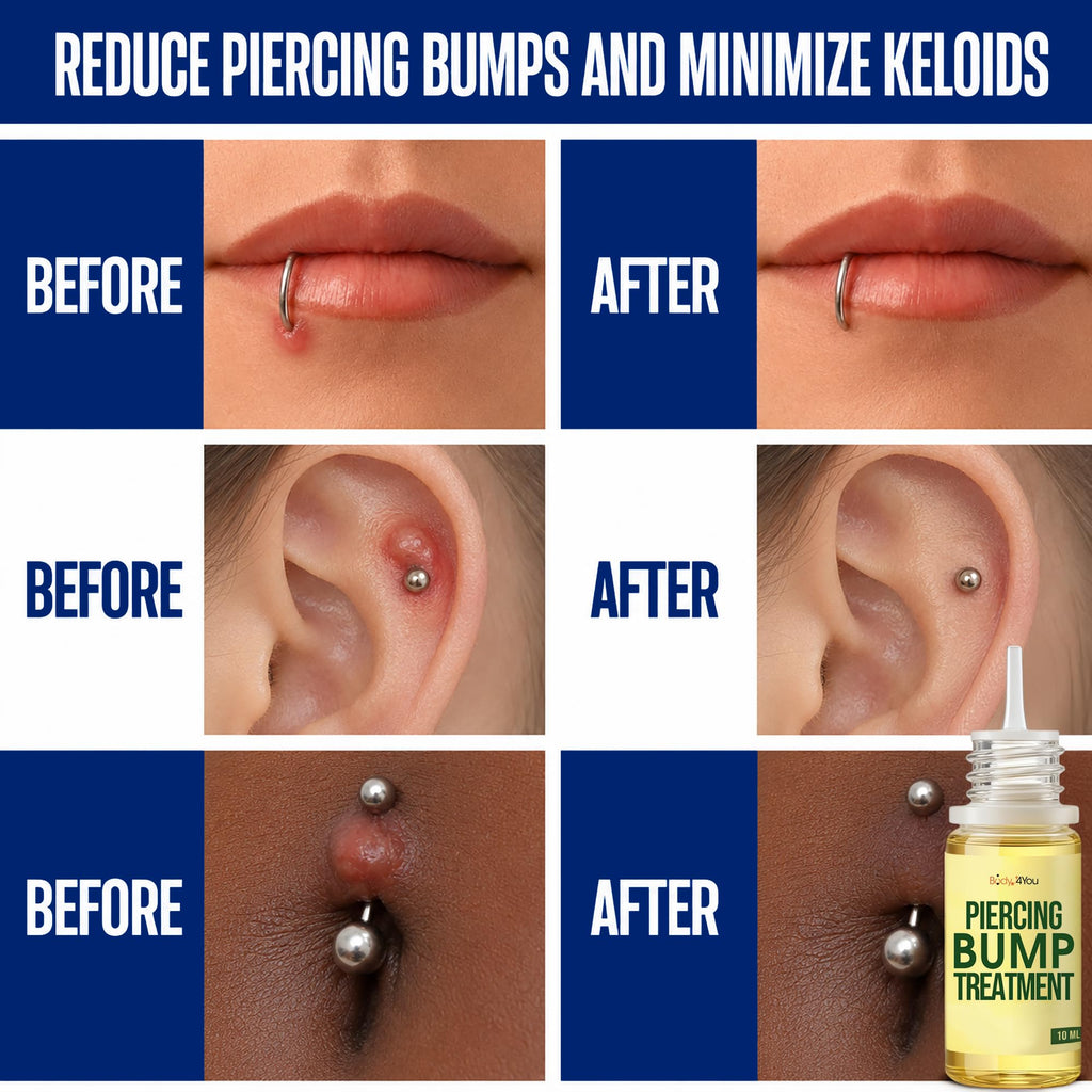 BodyJ4You Piercing Aftercare Kit - Spray Bump Oil Piercing Cleaner Floss