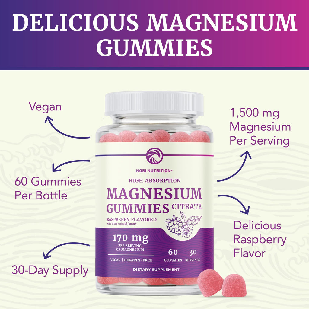 Magnesium Citrate Gummies, Extra Strength for Calm, Relaxation & Digestion