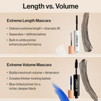 Honest Beauty 2-in-1 Extreme Length Clean Mascara, Primer, Black, .27 fl oz