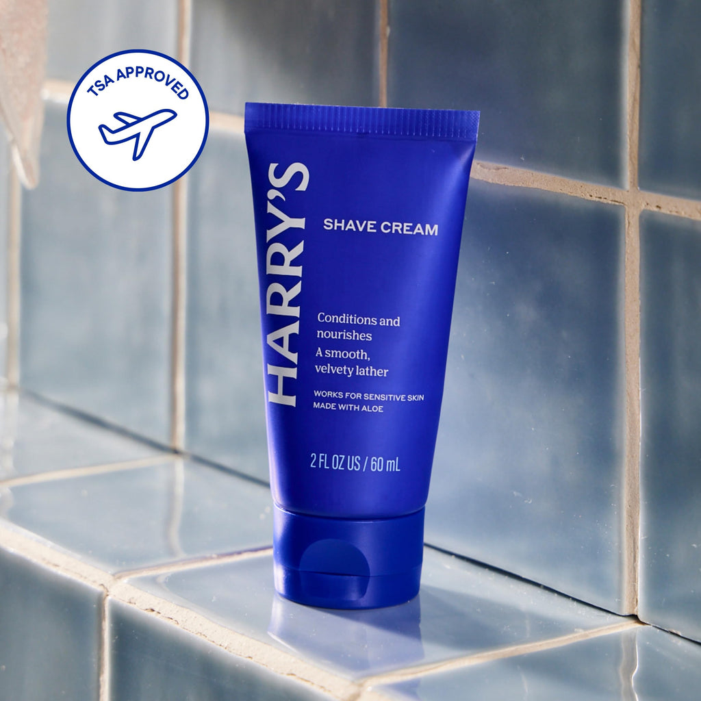Harry's Shaving Cream for Men with Aloe and Eucalyptus - 2 oz (4 Pack) | Conditions Skin and Softens Facial Hair - TSA Approved Travel Essentials - Safe for Sensitive Skin