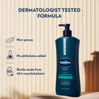 Vaseline Men Fast Absorbing 3in1 Hand, Body & Face Lotion 20.3oz 3ct | Body moisturizer for men provides 48HR moisture, restores skin hydration, absorbs fast with a non-greasy feel, for dry skin