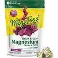 MegaFood Relax + Calm Magnesium Complex, Grape, 30 Soft Chews | Doctor Formulated, Magnesium Citrate & Malate for Heart Health & Muscle Tension, Teens 14+ & Adults, Vegetarian, 15 Servings