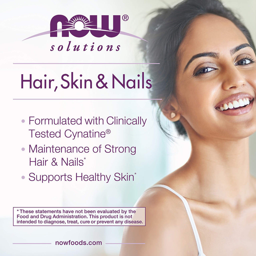 Buy now NOW Foods Solutions, Hair, Skin and Nails, Clinically Advanced, Support with Clinically Tested Cynatine??, 90 Veg Capsules at indiglob india