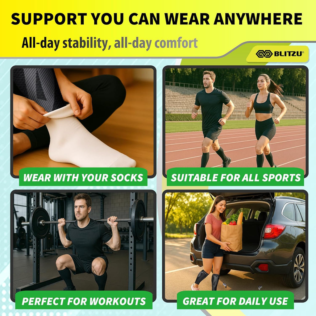 Buy now BLITZU Calf Compression Sleeve for Men & Women Footless Compression Socks Support Runners Leg Sleeve Shin Splints Pain Relief at indiglob india