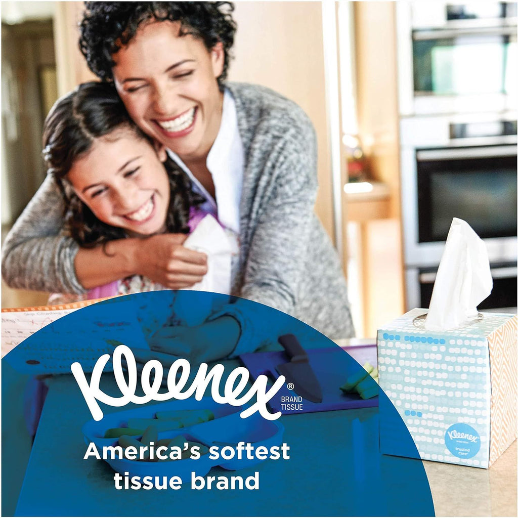 Buy now KLEENEX Ultra Soft Facial Tissue, 3-Ply, White, 8.2 inch x 8.4 inch, 75/Box, 4 Box/Pack - Packaging May Vary (Assorted color and style boxes),Pack of 4, at indiglob india